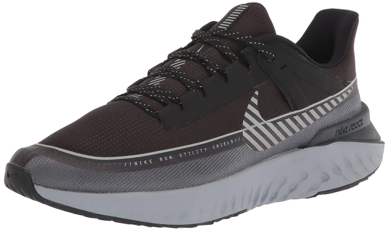 Nike Legend React 2 Shield, Women’s Running Shoe, BLACK/REFLECT SILVER-DARK GREY, 5.5 UK (39 EU)