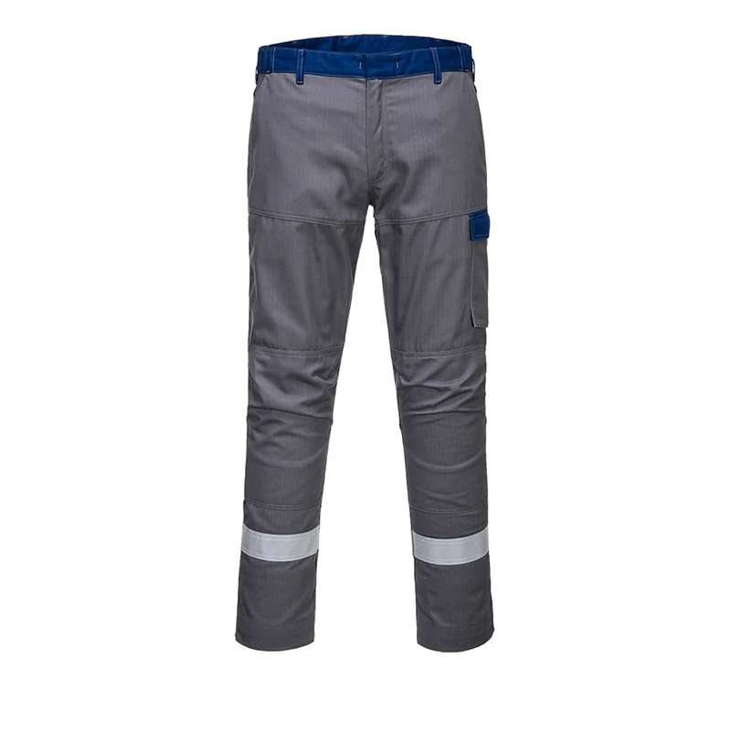 Portwest FR06 Bizflame Industry Two Tone FR Trousers Machine Washable Grey