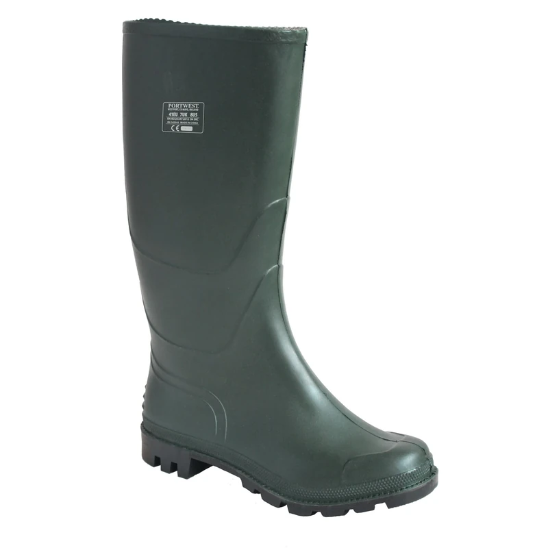 Portwest FW90 Waterproof Wellington Boots - Slip Resistant Green 48