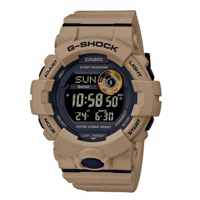 Casio Mens Digital Quartz Watch with Plastic Strap GBD-800UC-5ER, Beige