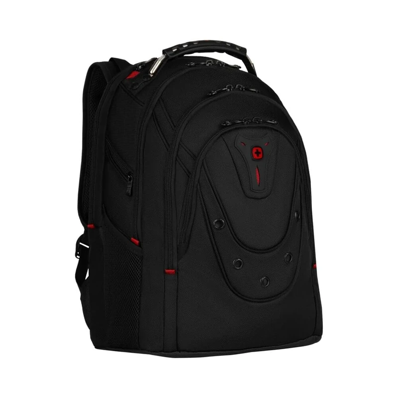 Wenger 606493 Ibex Ballistic Deluxe 14"/16" Expandable Laptop Backpack, Padded Laptop Compartment with SmartCharge USB Port in Black (26 litres)