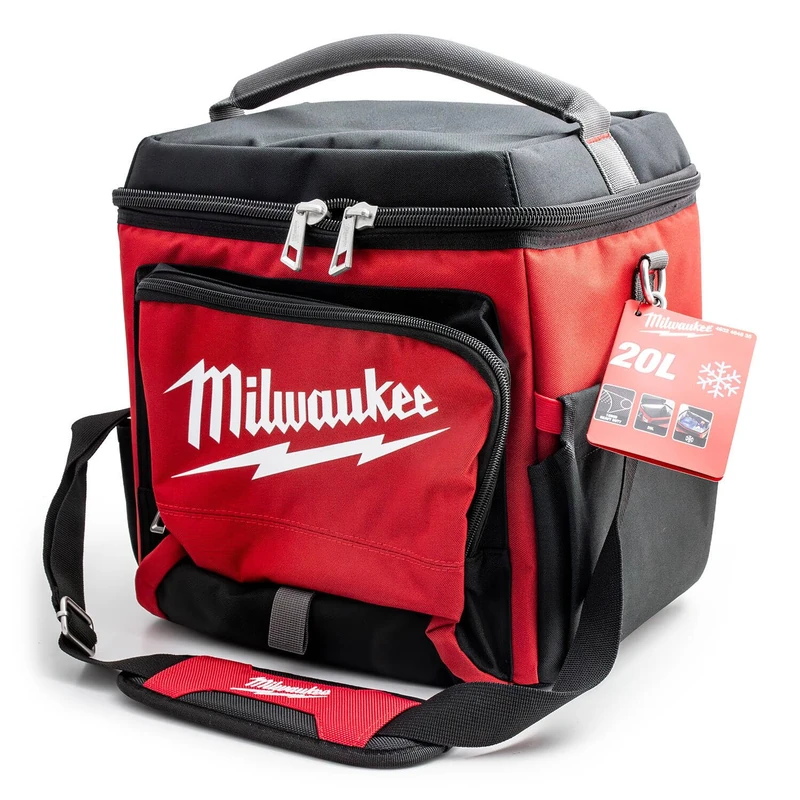 Milwaukee 4932464835 20 Liters, Insulated Jobsite Cooler Bag, Up to 24 hours, Red/Black