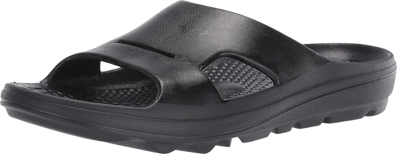 Spenco Men's Flip Flop Slide Sandal, Black, 8 UK