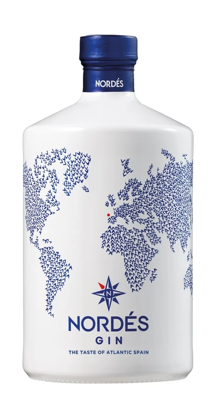 NORDÉS Premium Gin | Made from a Portion of Wine Alcohol and 6 Galician Botanicals. Fresh, Aromatic and Well-Balanced Flavour. 40% Alcohol Volume - Bottle Size 70cl