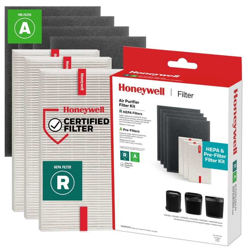 Honeywell Replacement Filter, Carbon Fiber, Black, 3.9" x 13.4" x 17.1"