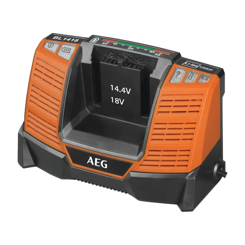 AEG BL1418 4932464542 Battery Charger (14-18V, Charge Level Indicator, Pro Lithium-Ion Battery, Fast Charge Time, for Sliding Batteries)