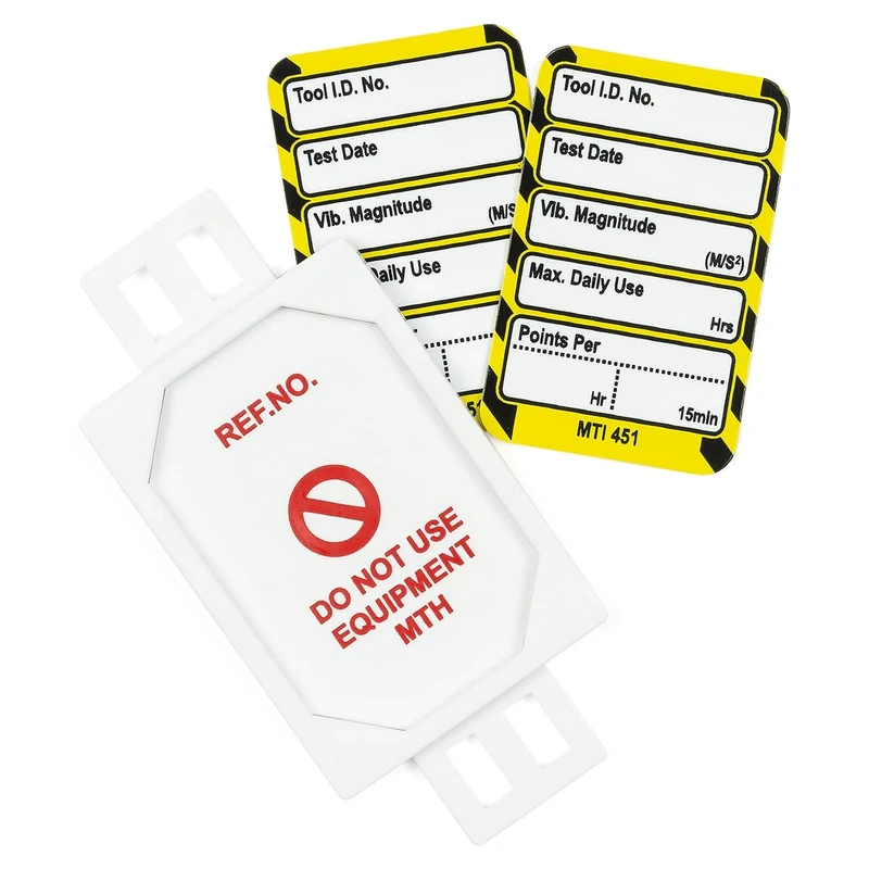 Scafftag by Brady Microtag Kit – Compact Equipment Inspection Tags "Points Per Hour", Includes 20 Holders, 20 Double-Sided Inserts, and Pen for Workplace Safety Compliance – Black on Yellow