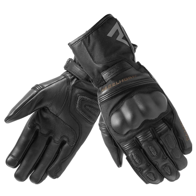 REBELHORN Leather Gloves Patrol Long Black S