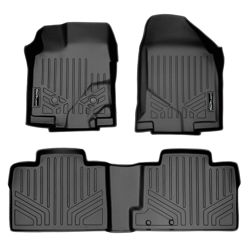 SMARTLINER Custom Fit Floor Mats 2 Row Liner Set Black for 2011-2014 Ford Edge / 2011-2015 Lincoln MKX
