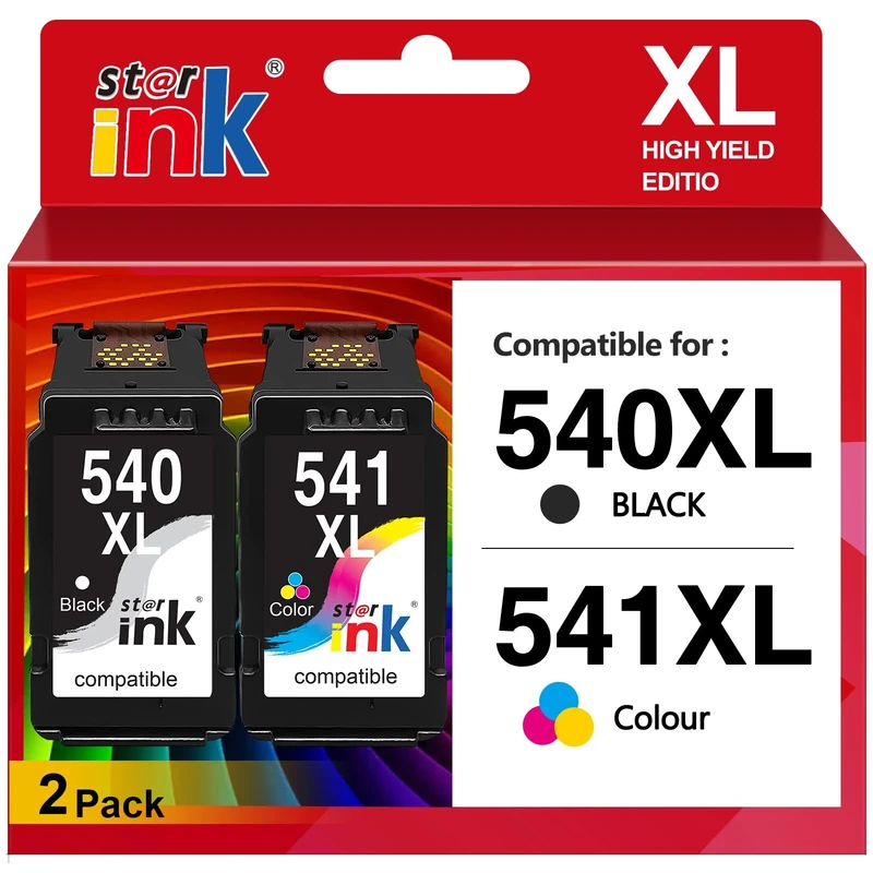Starink 540XL/541XL Replacement Ink Cartridges for Canon Pixma