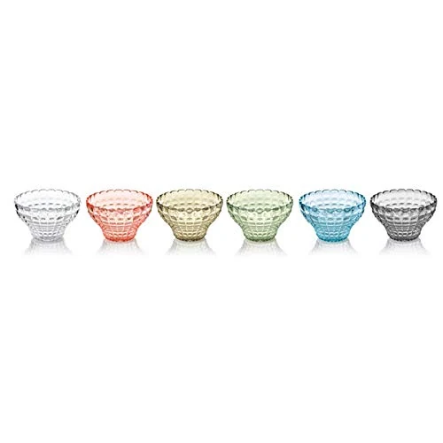 Steelite V0246 Tiffany Serving Cups, Assorted Colours, 12cm, Pack of 6