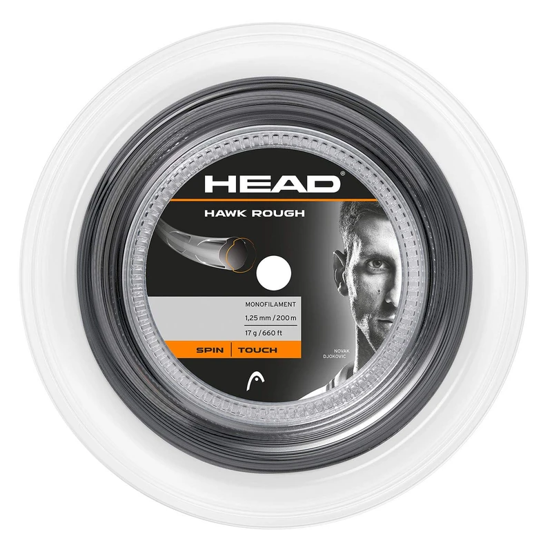 HEAD Unisex - Adult Hawk Rough Reel 120 Tennis String, Anthracite, 17