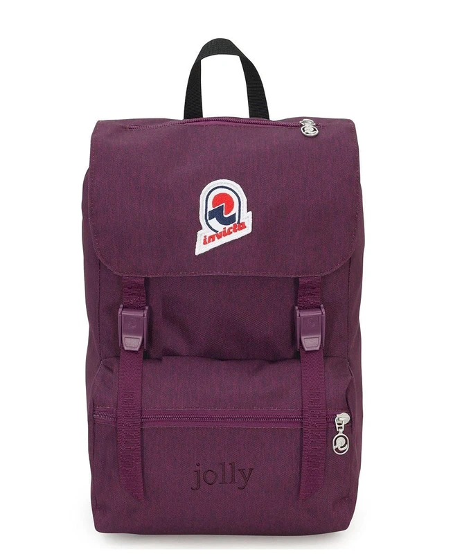 Invicta Backpack, JOLLY SOLID S Knapsack, Casual Daypack, Unisex, For Office, Day Trips & Commuting, For School, Sport, Free Time, Italian Design, violet