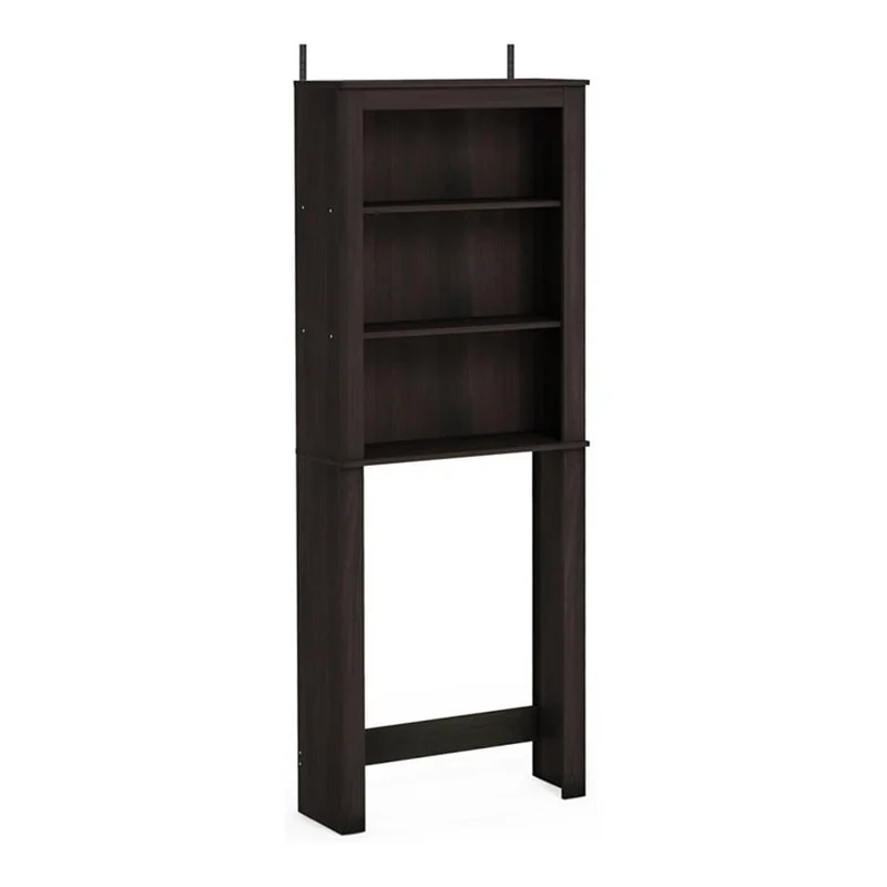 Furinno Indo Open Bath Cabinet, Espresso - Image 1