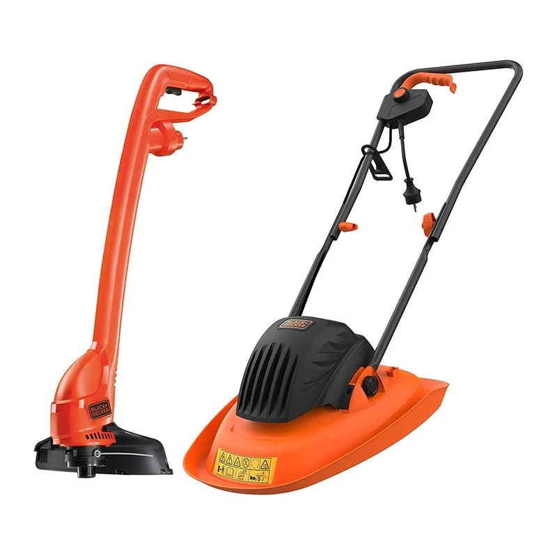 BLACK+DECKER 30cm Electric Hover Mower with GL250 Grass Strimmer