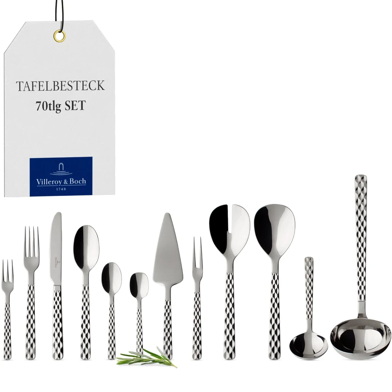 Villeroy & Boch Boston Cutlery for up to 12 Persons, 70-Pieces, Stainless Steel