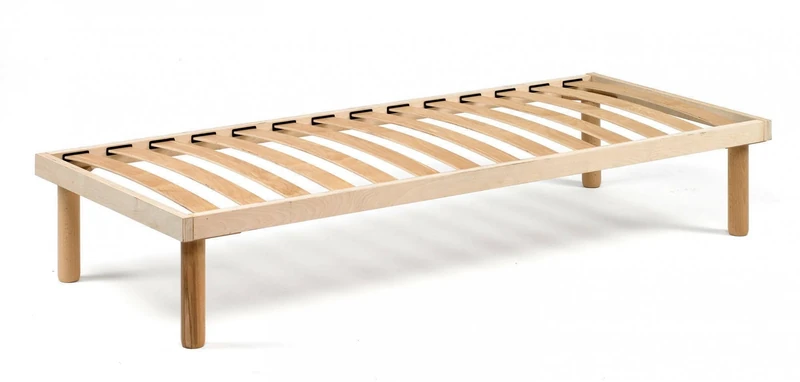 Talamo Italia - Double bed base Mariacarla, Orthopedic base with wooden slats, 100% Made in Italy, Cm 160x190h 31,