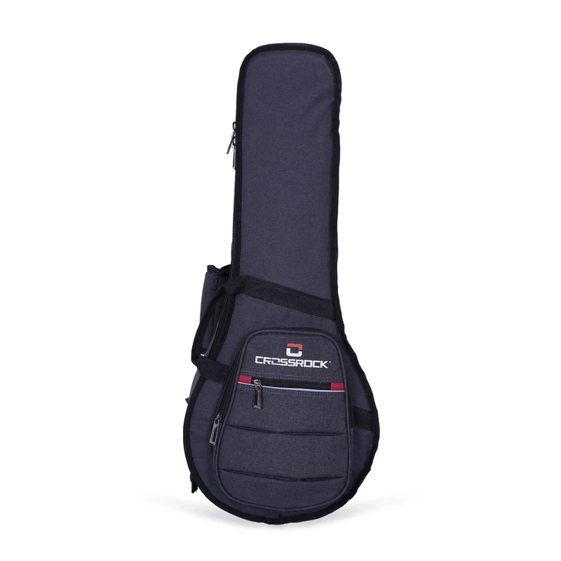 Crossrock Mandolin Gig Bag for A & F Style | Dark Grey, 10mm Padding, Backpack Straps, Anti-Scratch Lining – Lightweight Soft Case - Dark Gery(CRSG107MAFGR)