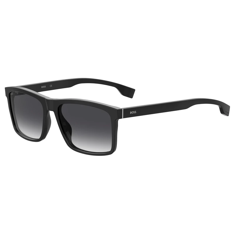 BOSS Unisex 1036/S Sunglasses, Black/Grey Shaded, 58