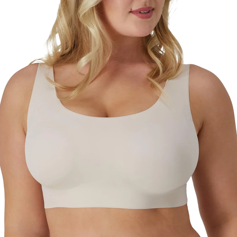 Bali Women's Comfort Revolution Easylite Wireless, Pullover Wirefree T-Shirt Bra Full Coverage, Sandshell, XL