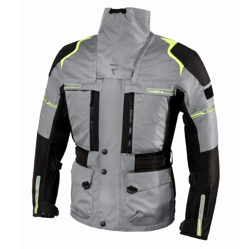 REBELHORN Textile Jacket Cubby Iii Grey/Black/Flo Yellow M - Image 1