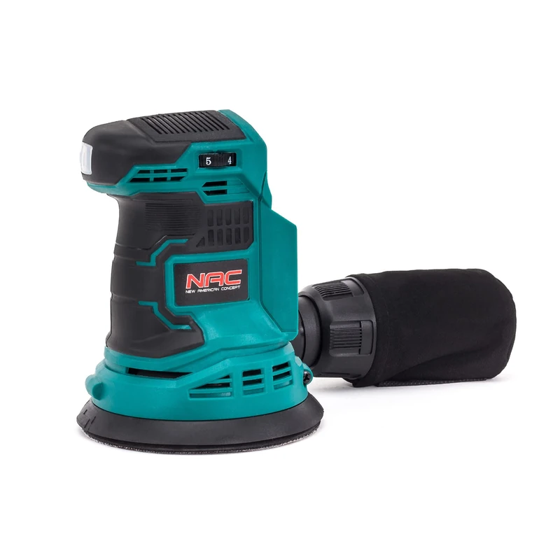 NAC NEW AMERICAN CONCEPT OS-125-LI-20V Cordless Orbital Sander Angle Grinder 20V 125mm 0-10000rpm Without Battery, Green - Image 1