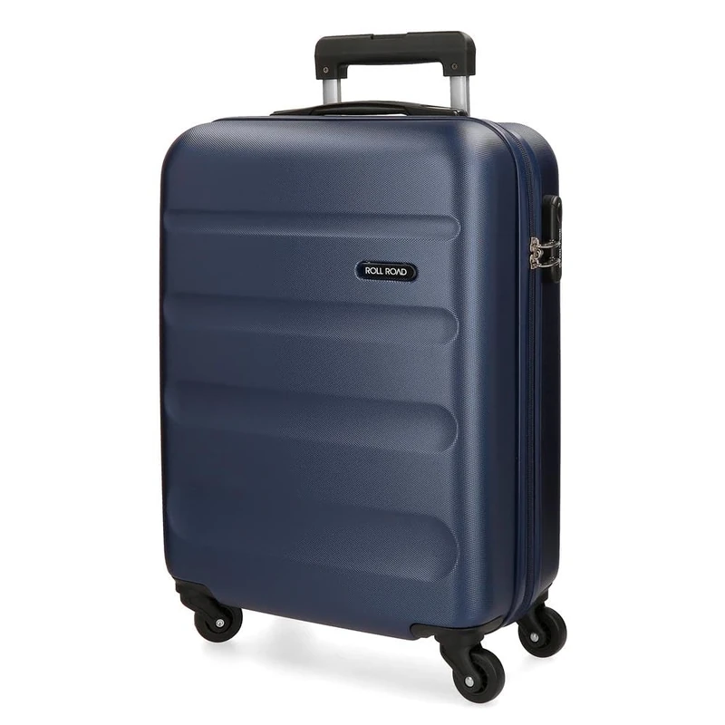 Roll Road Flex Blue Cabin Suitcase 38x54x20 cm Rigid ABS Combination Lock 35 Litre 2.5 kg 4 Wheels Hand Luggage - Image 1