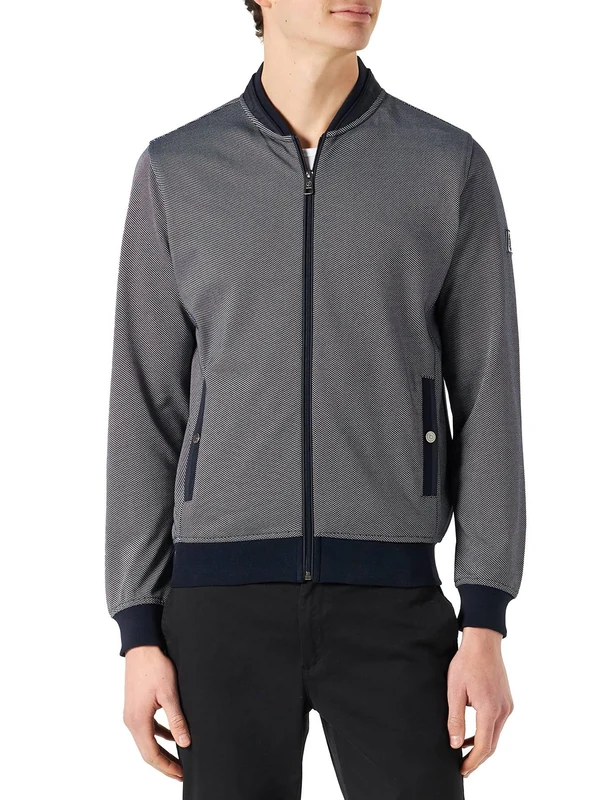 bugatti Men's 8750-35172 Cardigan Sweater, Blau, Standard