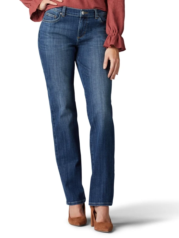 Lee Women's Relaxed Fit Straight Leg Jean, Jaded, 4 Short