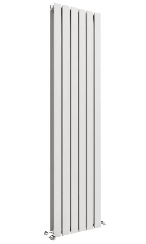 VeeBath EDW300 Metz Slimline Low Carbon Mild Steel White Vertical Flat Double Panel Bathroom Heating Radiator - 1800 x 460mm