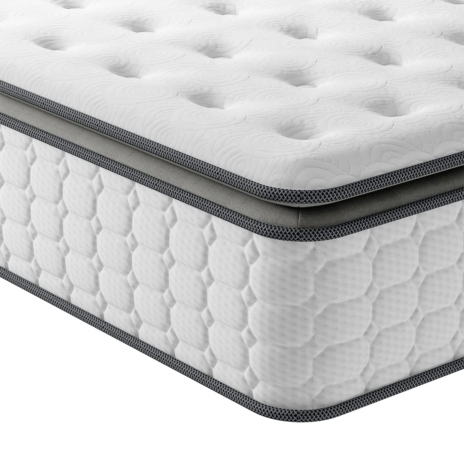 Vesgantti 3FT Single Mattress, 10.6 Inch Pocket Sprung Mattress Single with Breathable Foam and Individually Pocket Spring - Medium, Upgraded Pillow Top Collection