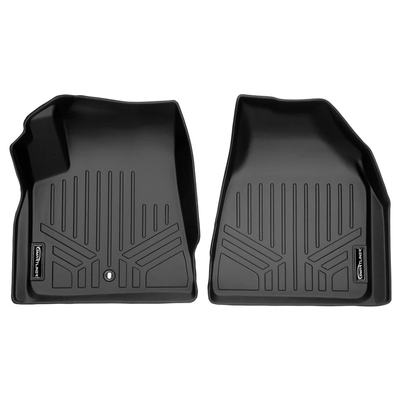 SMARTLINER Custom Fit Floor Mats 1st Row Liner Set Black for Traverse/Enclave/Acadia/Outlook