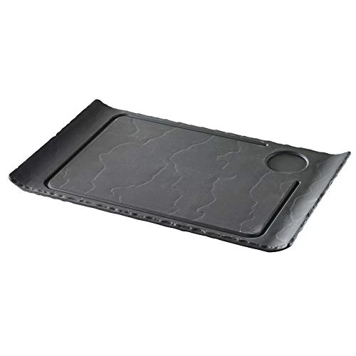 Revol BE357 Basalt Steak Plate Tray With Indent 39.5 x 24cm