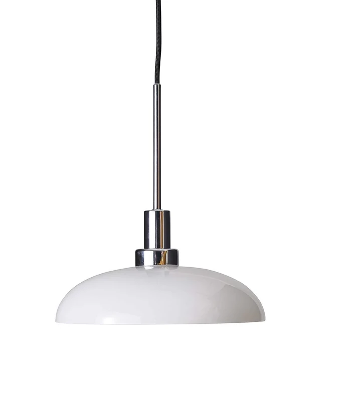 Dyberg Larsen Opera Hanging Pendant Light, 24.5 cm Diameter, Opal White, Metal, 40 W