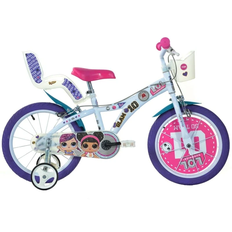 Dino Bikes, L.O.L. Surprise! 16 inch Bicycle with training wheel stabilisers