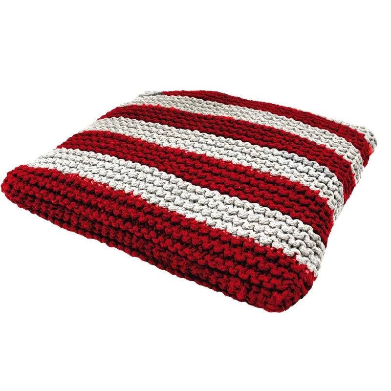 Croci Cabana Red Braided Cushion for Animals, Size 50x50 cm