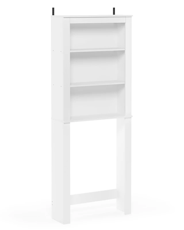 FURINNO Wall Mounted Cabinets, Wood, White, one size