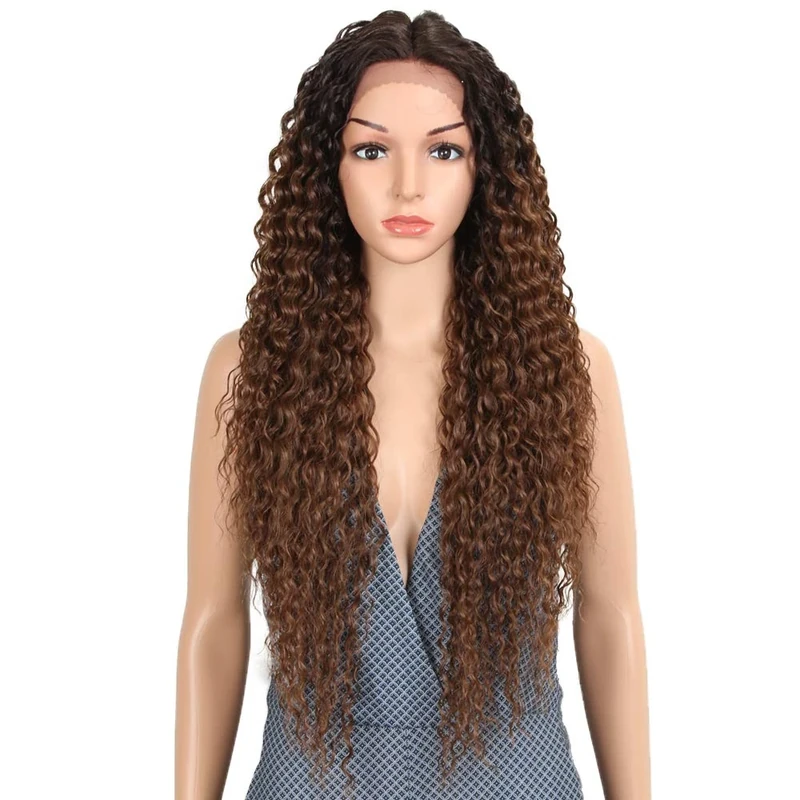 Joedir Lace Front Wigs 28'' Long Small Curly Wavy Synthetic Wigs For Black Women (28 inch, TT6/30)