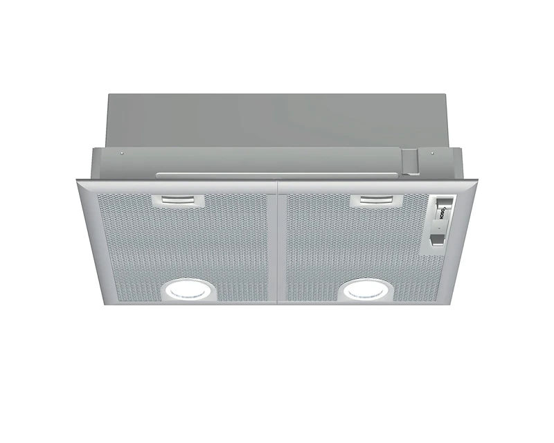 Bosch Serie 4 DHL555BLGB Canopy Cooker Hood, 53 cm, with Intensive Speed Setting, Silver metallic