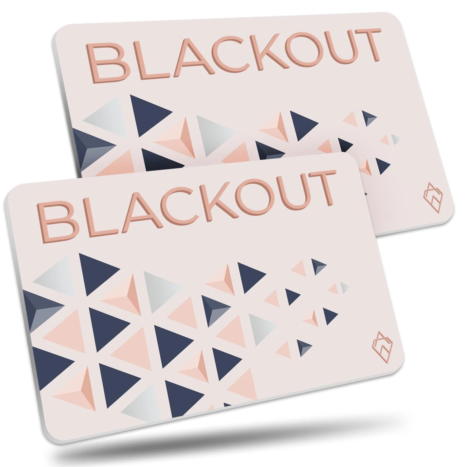 AKIELO Blackout RFID Blocking Card (2 Pack) – Ultra Thin Anti Theft Credit Card Protector – Ultimate Bank Armoured Card Protection for Wallets (Blush Edition - 2 Pack)