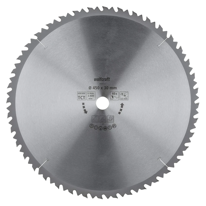 wolfcraft TC Circular Table Saw Blade, brown series I 6595000 I Fast, rough cuts