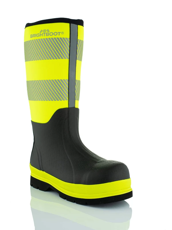 Brightboot Hi Vis Waterproof Safety Boots (13 UK, Yellow)