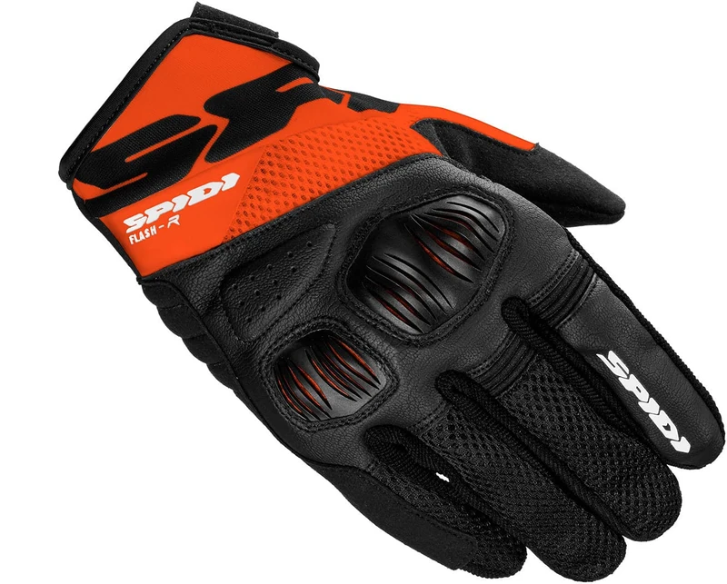 SPIDI Flash R-EVO motorcycle gloves, black orange M