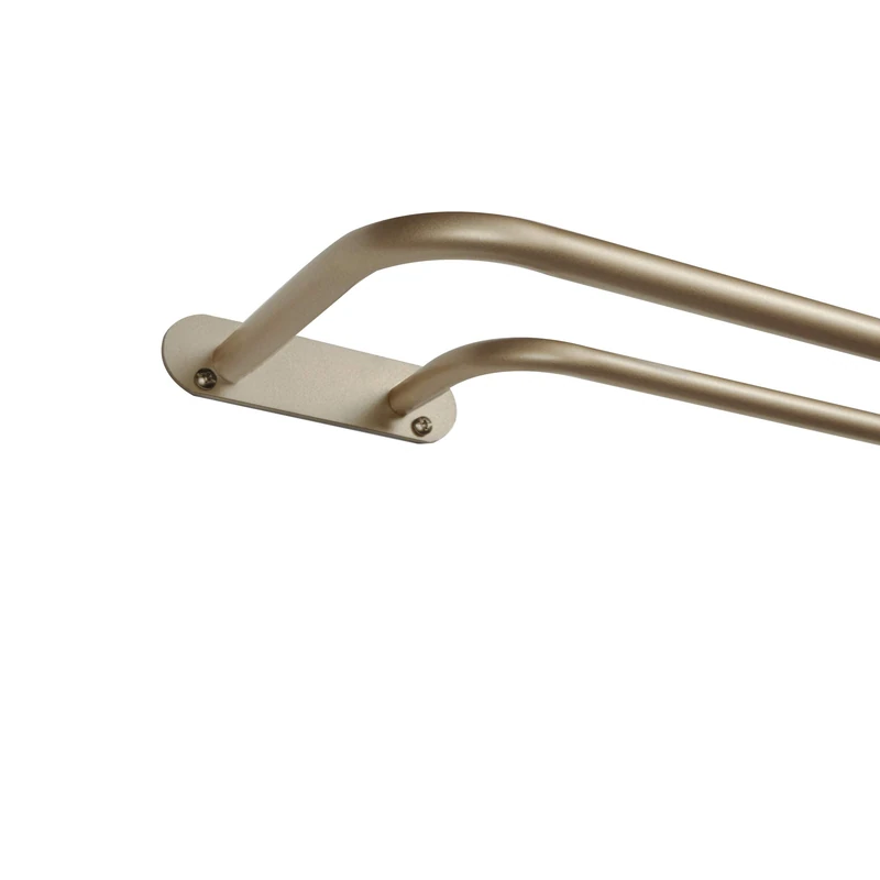 Exclusive Home Curtains Rod and Finial Set, Iron, Gold, 36-72