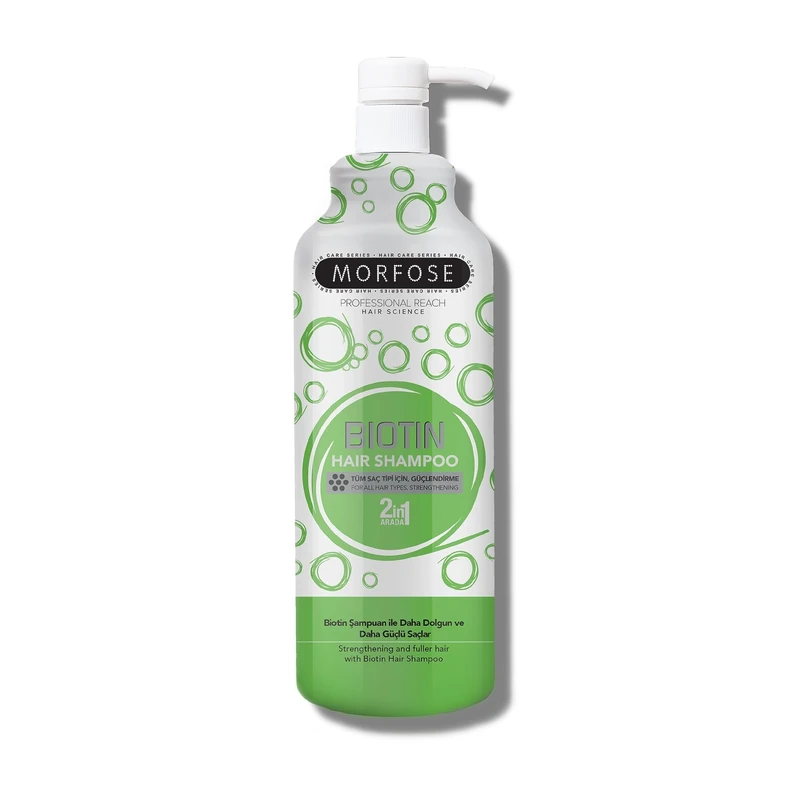 Morfose Hair Shampoo 1000ml, Colour Protection, Hydrating & Nourishing Shampoo for Coloured and Highlighted Hair, Silky Softness & Easy Combing (Biotin) - Image 1