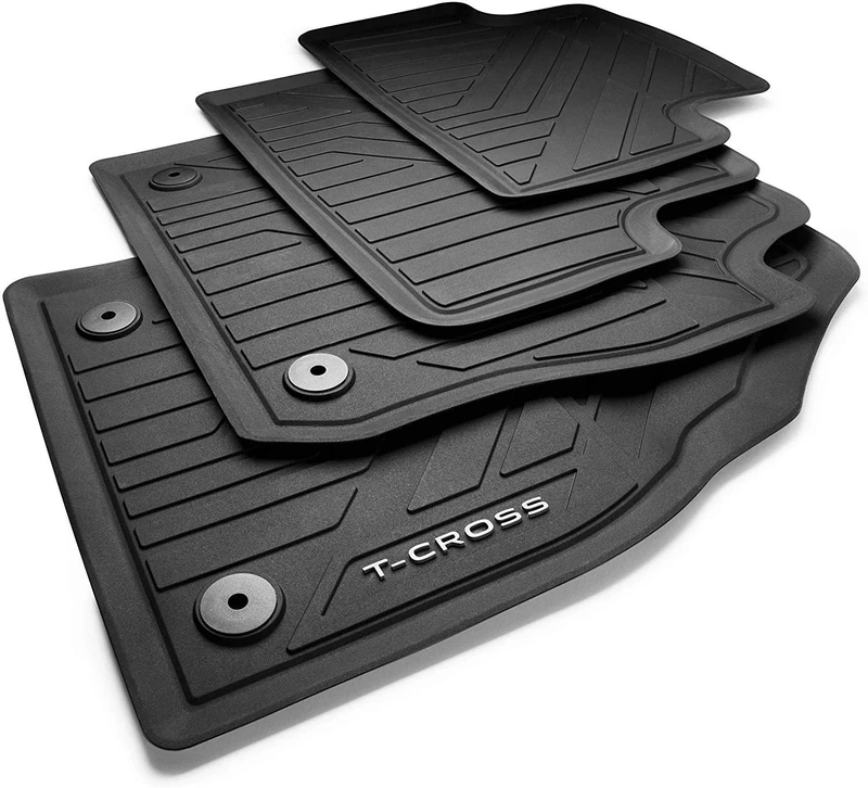 Volkswagen 2GM06150082V premium rubber floor mats, all-weather mats, black, with T-Cross lettering