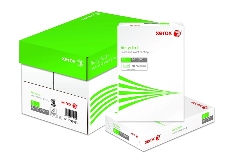 Xerox Recycled+ Recycled Paper ISO 80 80 80 g/m² A3 Cardboard 5 x 500 Sheets White - Image 1