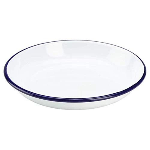 Genware BI935 Enamel Rice/Pasta Plate, 18cm