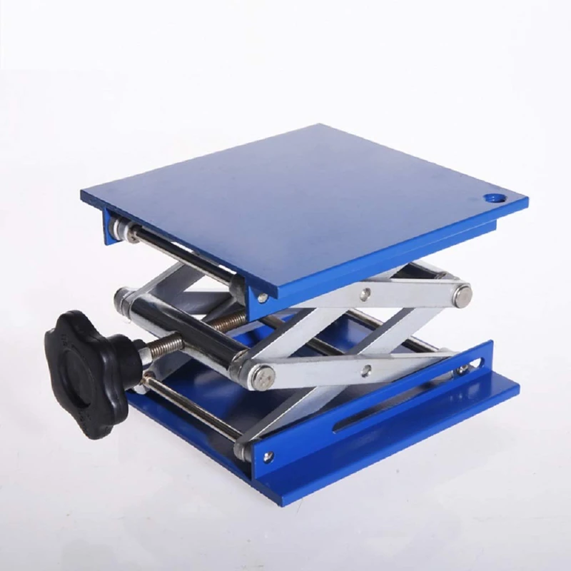 Lab Jack Stand Table Lift Laboratory Lift Aluminium Oxide Lab Stand Lifter Scientific Scissor Lifting Jack Platform (6''X6'') - Image 1