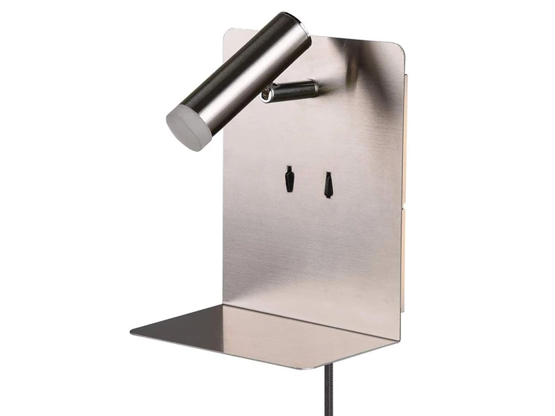 Trio Leuchten Element 222570207 LED Wall Light Metal Matt Nickel 1 x 3 Watt LED USB Charging Socket